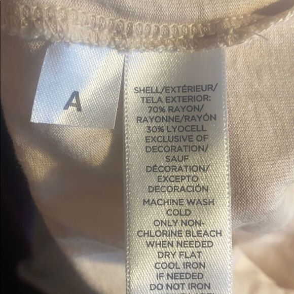 Loft Light Pink Sleeveless Black Collar Tank Top - Picture 3 of 6